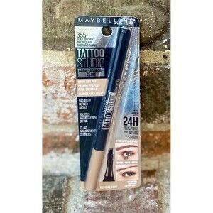 Maybelline TattooStudio Eyebrow Tint Pen, Soft Brown 355, 0.037 fl oz